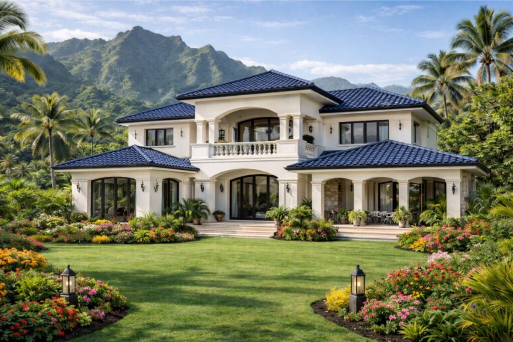 Clay roof tiles for villas